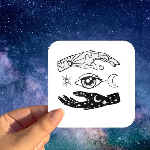 Witchy Hands Galaxy Vinyl Decal - Picture 2 of 3